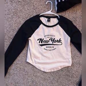 Lazy Daze Apparel Black and White Long Sleeve Tee